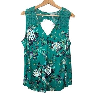 Daniel Rainn NEW Women Size 1X,Sleeveless v-neck Top Blouse Crochet